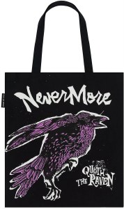 Nevermore Black Raven Edgar Allan Poe Tote