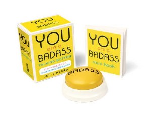 You Are A Badass Button and Illustrated Book Set