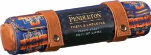 Pendleton Chess &amp; Checkers Set Travel Ready Roll Up Game