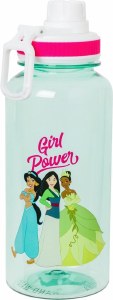Disney Princess Girl Power 32 Ounce Water Bottle w/Sticker Sheet