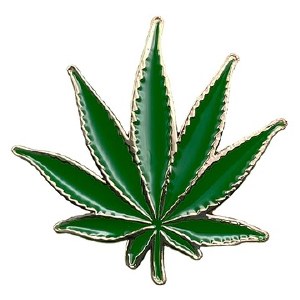 Weed Leaf Lapel Pin