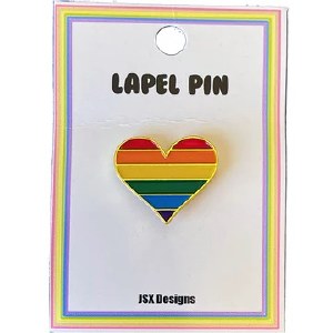 Rainbow Heart Lapel Pin