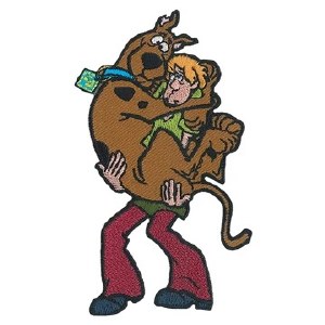 Scooby Doo being held by Shaggy Patch