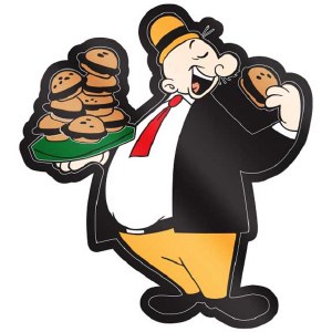 Popeye Wimpy Burger Sticker