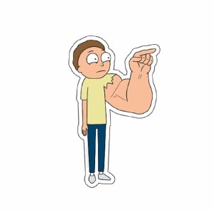 Rick and Morty Big Arm Morty Sticker