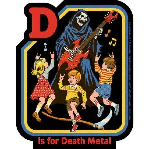 D is for Death Metal Sticker