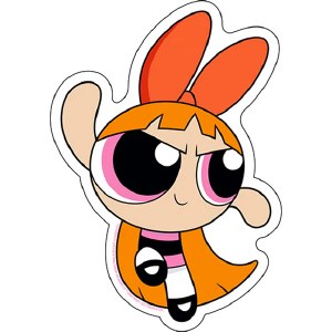 Powerpuff Girls Blossom Sticker - Forbidden Planet