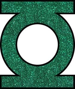 DC Green Lantern Glitter Sticker