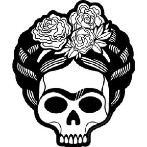 Frida Kahlo Skull Sticker