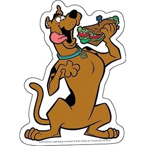 Scooby Doo Scooby with Sandwich Sticker