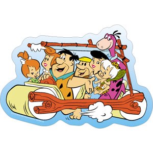 Hanna Barbera Flintstones Car Sticker