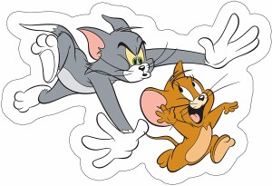 Hanna Barbera Tom and Jerry Chase Sticker