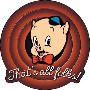Looney Tunes That's All Folks! Sticker