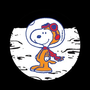 Snoopy Moon Sticker