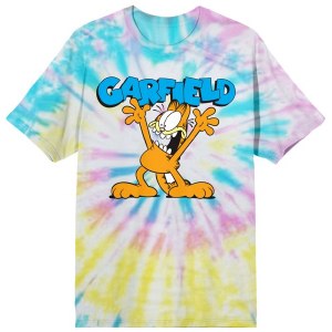 Screaming Garfield Tie Dye T-Shirt