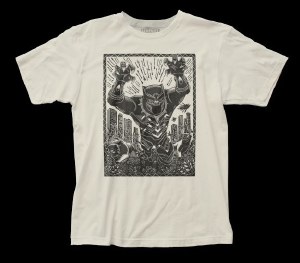 Black Panther Woodcut T-Shirt