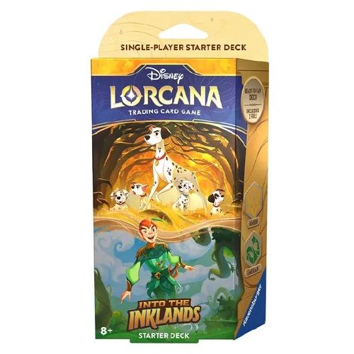 Disney Lorcana Into the Inklands Starter Deck Amber Emerald 