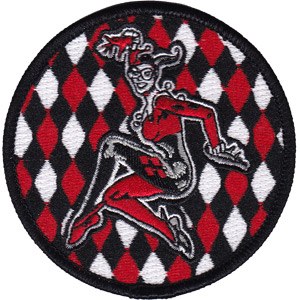 Harley Quinn Checkered Circle Patch