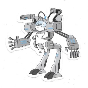 Rick and Morty SnowBall Machine Sticker