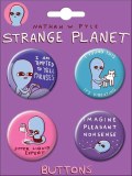 Strange Planet 4 Button Set