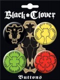 Black Clover 4 Button Set