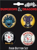 Dungeons and Dragons Set 2- Carded 4 Button Set