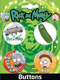 Rick and Morty 4 Piece Button Set B