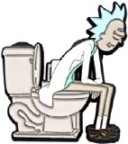 Rick and Morty Rick on Toilet Pin