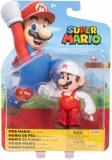 Super Mario Fire Mario 4 In Action Figure