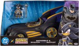 DC x Sonic the Hedgehog Shadow as Batman w/Batmobile 2.5 In Action Figure Set w/Vehicle