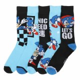 Sonic the Hedgehog Lets Go 5 Pair Crew Sock
