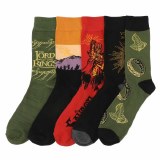 Lord of the Rings Characters Adult 5 Pair Casual Crew Socks