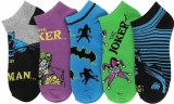 DC Comics Batman & Joker 5 Pair Ankle Socks