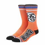 Dragon Ball Super Kanji Mens Orange Athletic Crew Socks
