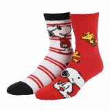 Peanuts Snoopy and Woodstock Womens Chenille Cozy Crew Socks