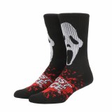 Ghostface Mask With Text and Splatter Mens Athletic Crew Socks