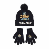 Dog Man Heroic Pose Youth 2-Piece Knit Beanie & Gloves Set