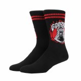 Godzilla Flaming Monster Mens Black Casual Crew Socks