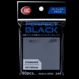 KMC Standard Size Perfect Fit Inner Card Sleeves Black 80ct