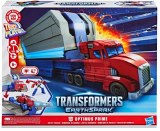 Transformers Earthspark Optimus Prime Battle Trailer Vehicle and Figure Set
