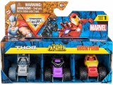 Monster Jam Marvel Thor/Black Panther/Iron Man Mini Monster Truck 3 Pack