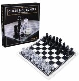 Chess and Checkers w/Glass Board Cardinal Classics Game