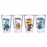 Avatar the Last Airbender Characters 4pc 16Oz Multicolor Pint Glass Set
