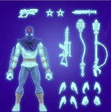 Teenage Mutant Ninja Turtles Ultimates Foot Soldier Footbot Blue Glow Action Figure