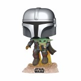 POP Star Wars The Mandalorian The Mandalorian w/Child Flying With Jet Vinyl Figure