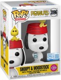 POP Animation Peanuts Snoopy/Woodstock Flocked EE Exclusive Vinyl Figure