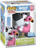 POP Animation Bluey Muffin Flamingo Queen EE Exclusive Vinyl Figure