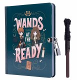 Harry Potter Wands at the Ready Lock and Key Diary HC