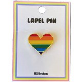 Rainbow Heart Lapel Pin