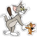 Hanna Barbera Tom and Jerry Sticker